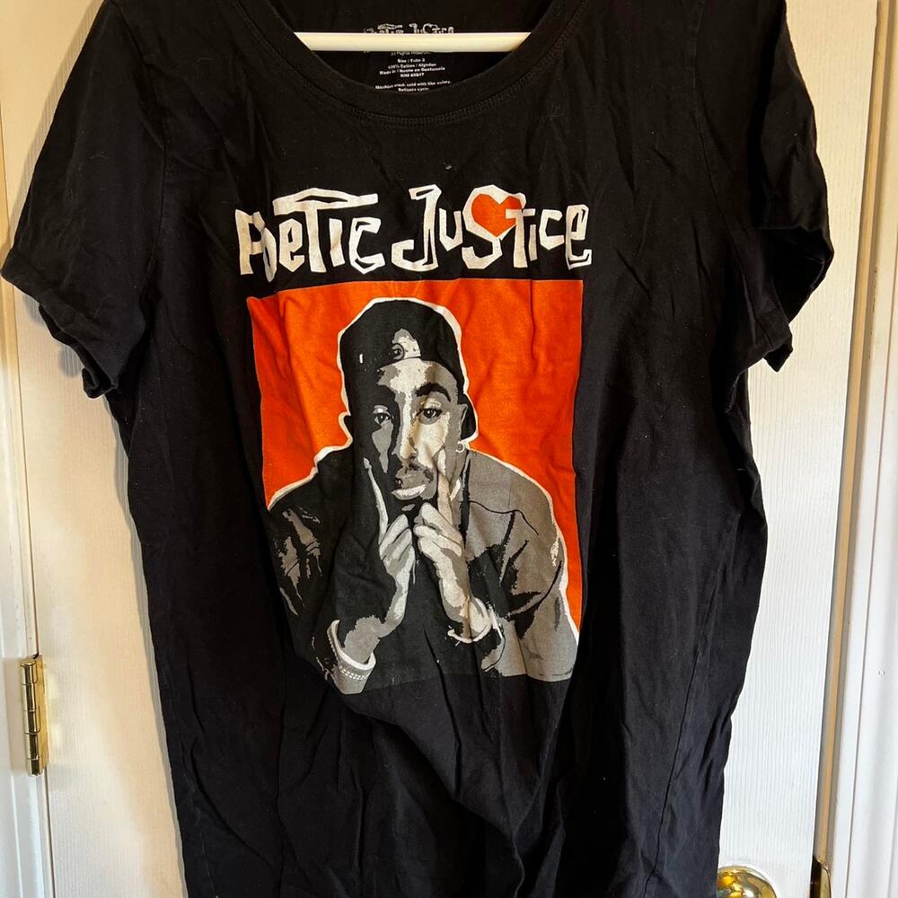 Poetic justice black cotton t shirt